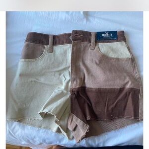 Hollister Patchwork Denim Shorts